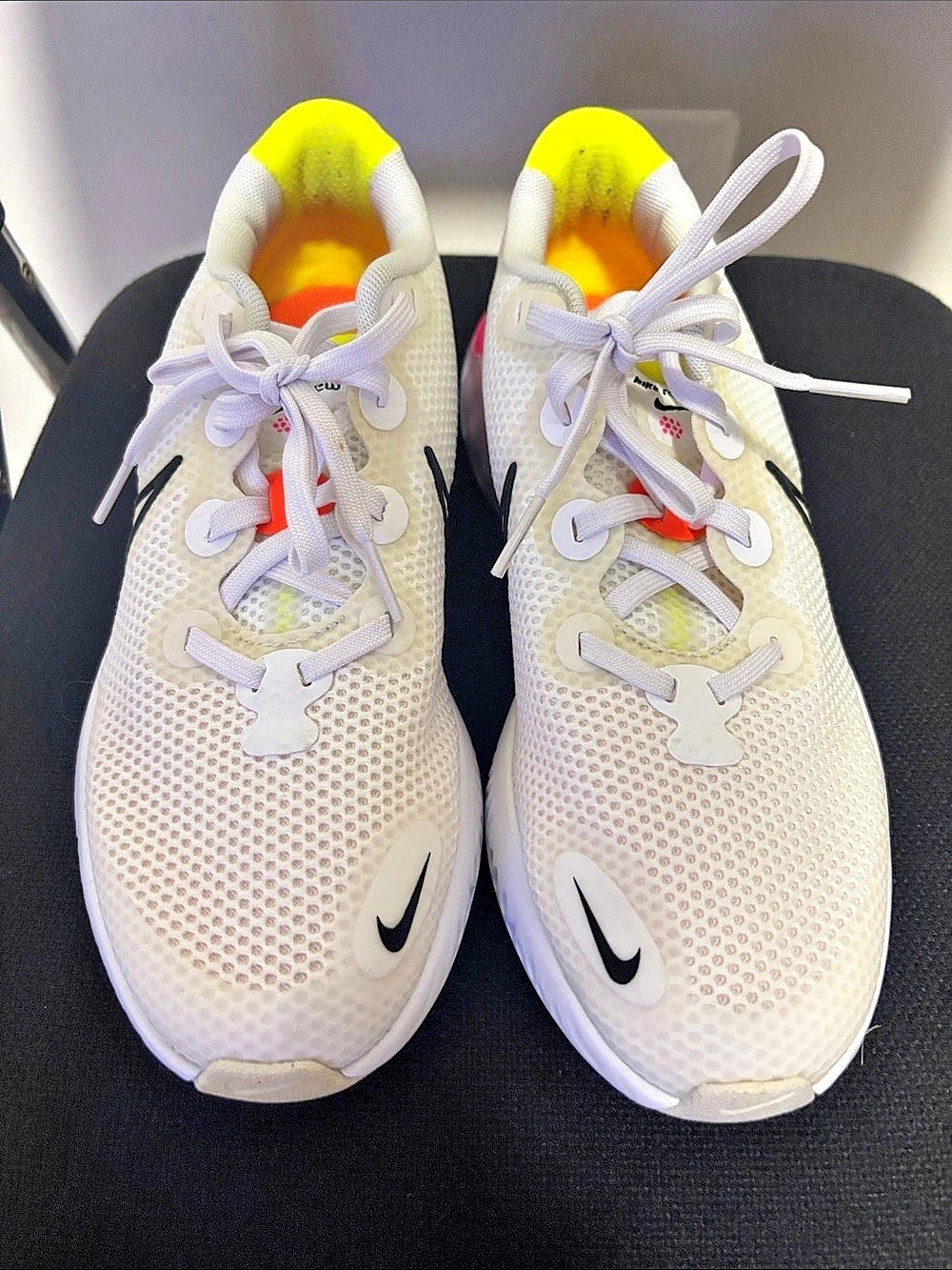 Nike React Infinity Run Flyknit Athletic Shoes White & Pink